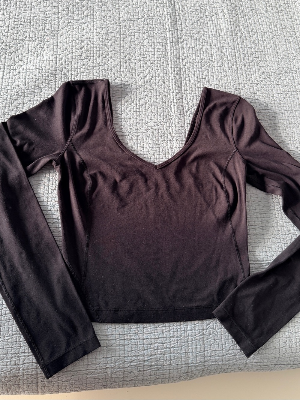 lululemon athletica align Long Sleeve Scoop Neck Top - Dark Brown